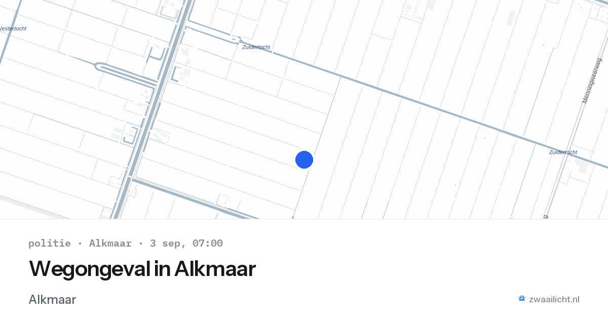 Wegongeval in Alkmaar — 3 sep 2026