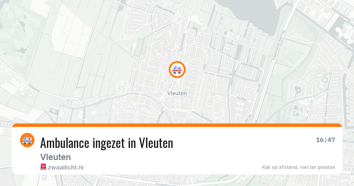 Ambulance ingezet in Vleuten — 1 jun 2026
