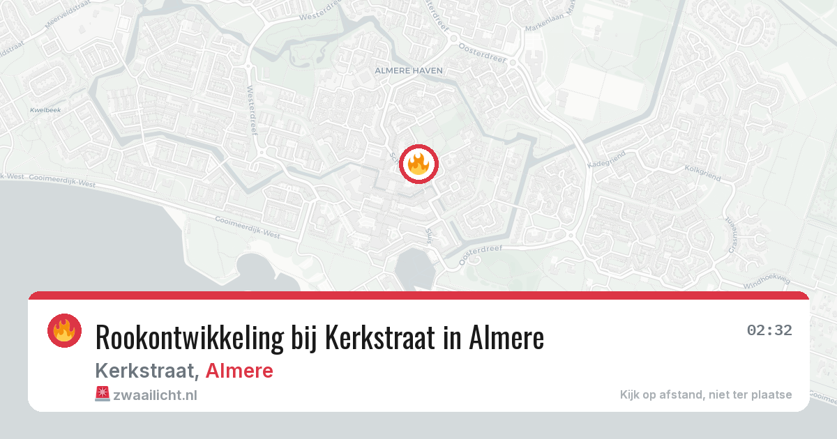 Rookontwikkeling bij Kerkstraat in Almere — 4 mrt 2026