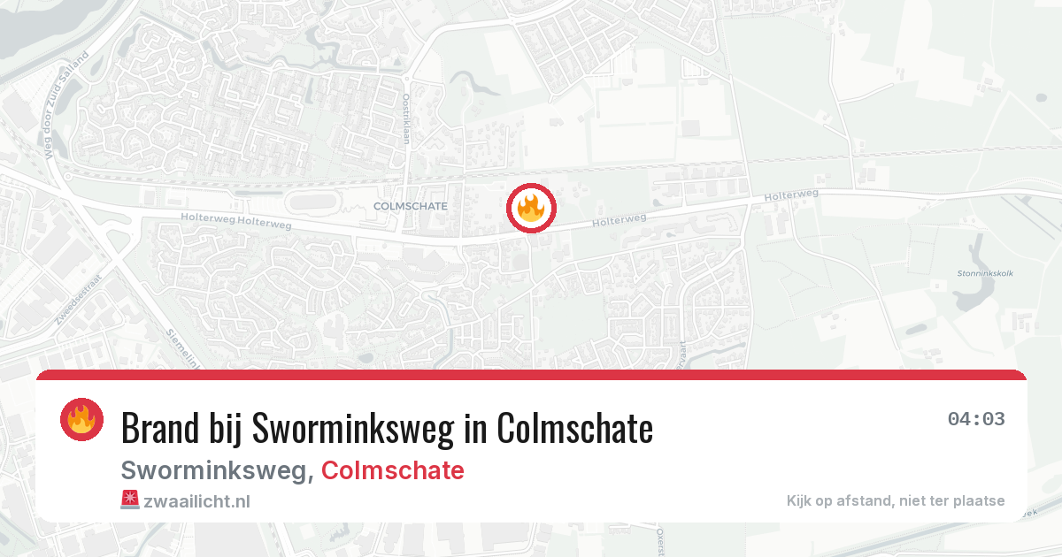 Brand bij Sworminksweg in Colmschate — 28 jun 2026