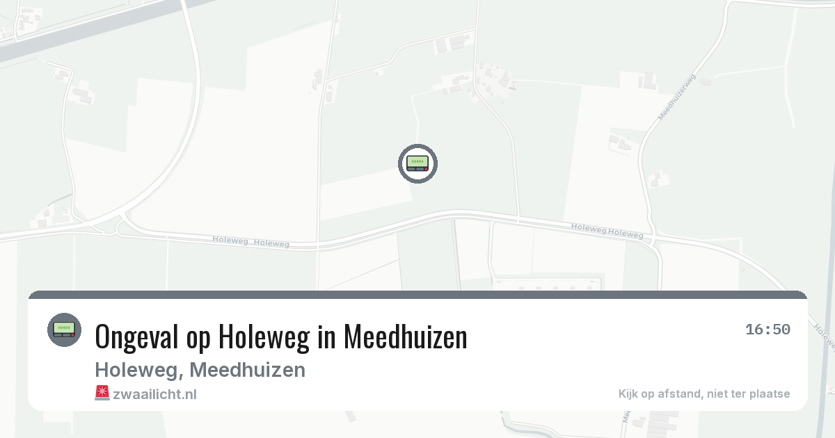 Ongeval op Holeweg in Meedhuizen — 11 feb 2026