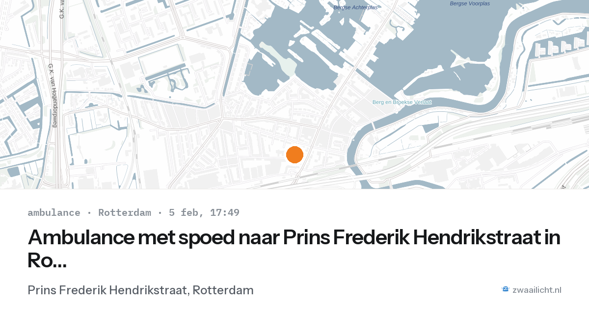 Ambulance met spoed naar Prins Frederik Hendrikstraat in Rotterdam — 5 feb 2026