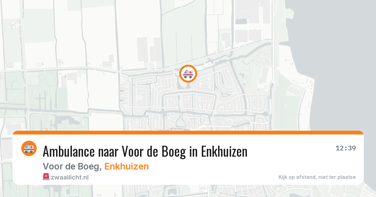 Ambulance naar Voor de Boeg in Enkhuizen — 2 aug 2026