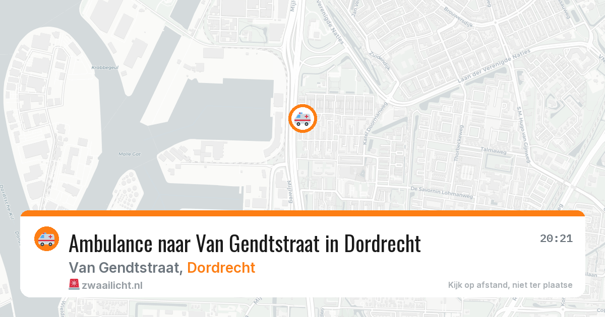 Ambulance naar Van Gendtstraat in Dordrecht — 1 apr 2026