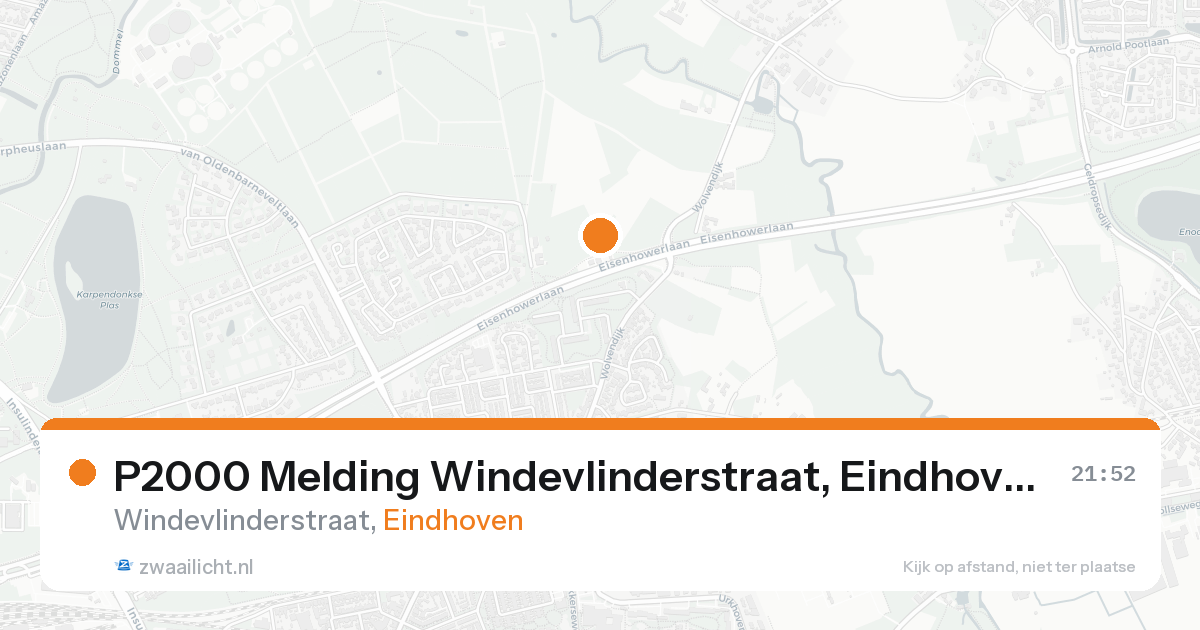 P2000 Melding Windevlinderstraat, Eindhoven — 30 jan 2026