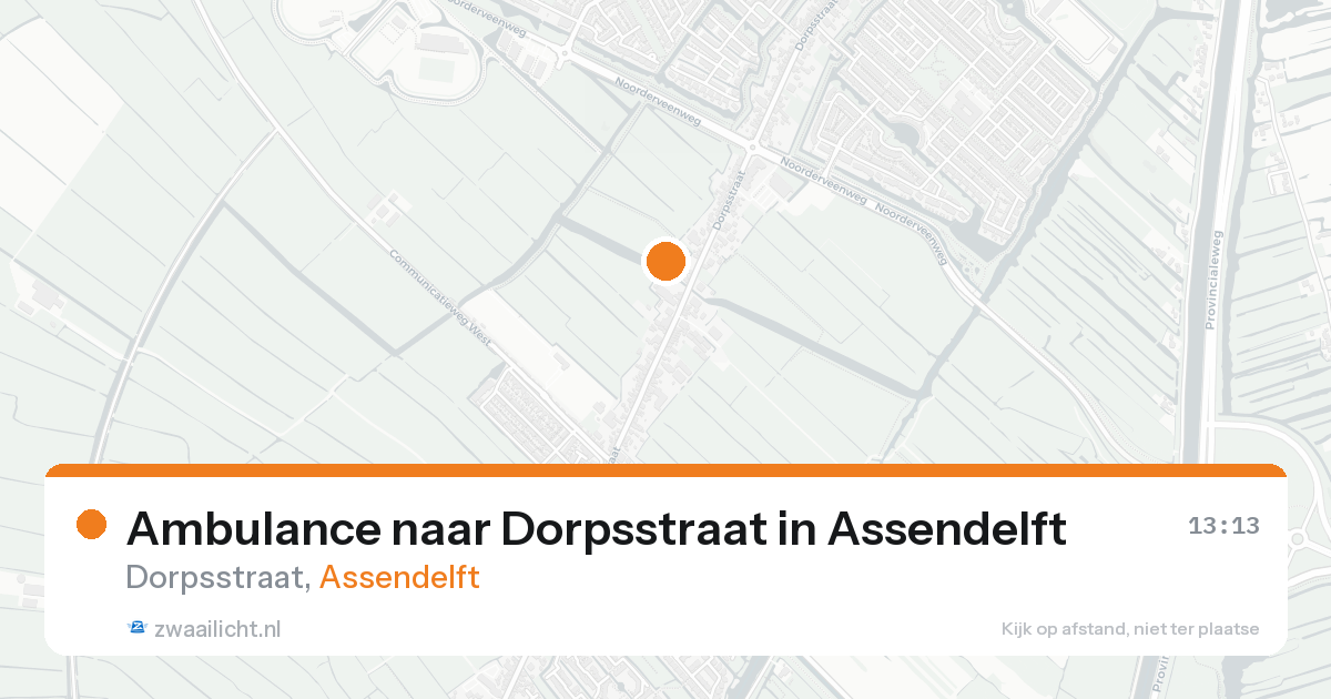 Ambulance naar Dorpsstraat in Assendelft — 28 mei 2026