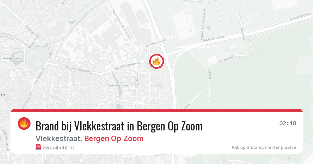 Brand bij Vlekkestraat in Bergen Op Zoom — 5 mei 2026