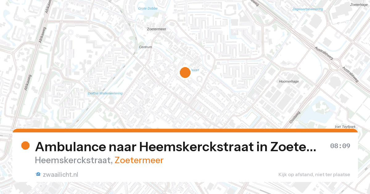 Ambulance naar Heemskerckstraat in Zoetermeer — 14 aug 2026