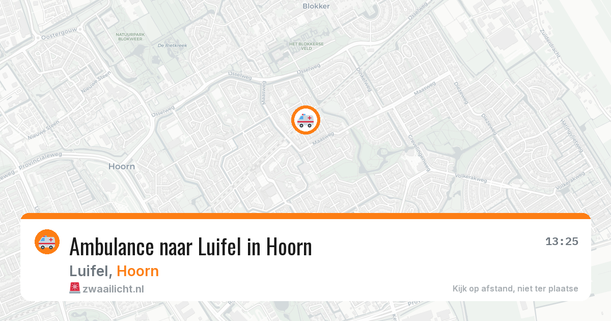 Ambulance naar Luifel in Hoorn — 21 jul 2026