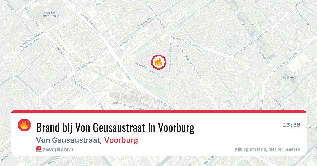Brand bij Von Geusaustraat in Voorburg — 17 jul 2026