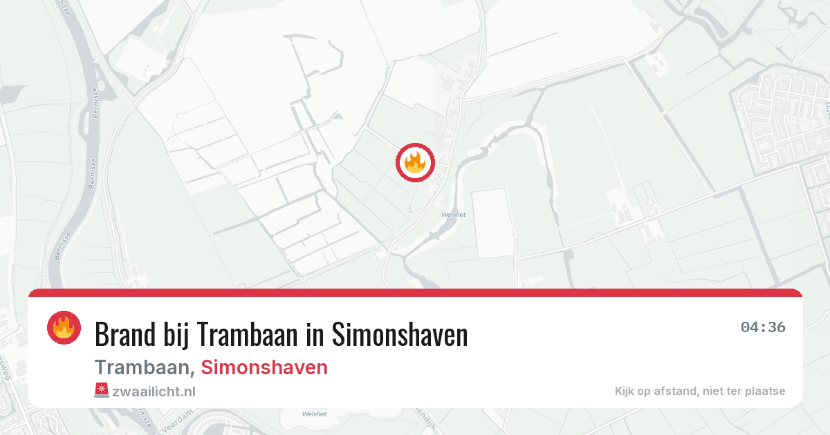 Brand bij Trambaan in Simonshaven — 25 jun 2026