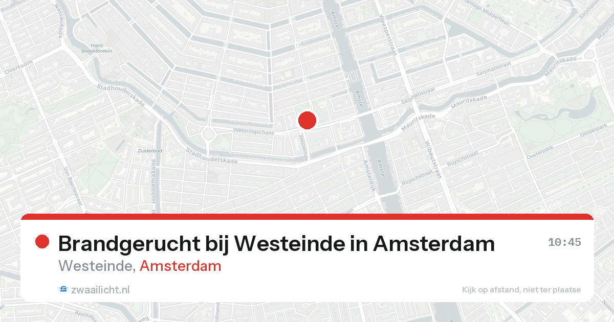 Brandgerucht bij Westeinde in Amsterdam — 5 jun 2026