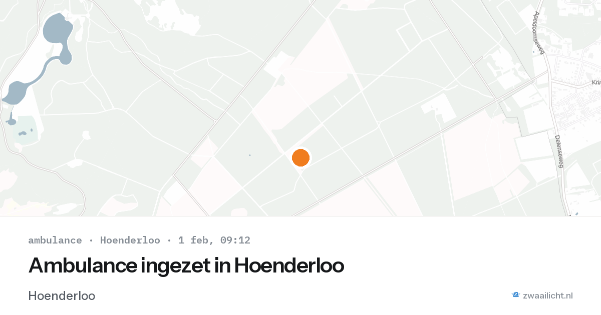 Ambulance ingezet in Hoenderloo — 1 feb 2026