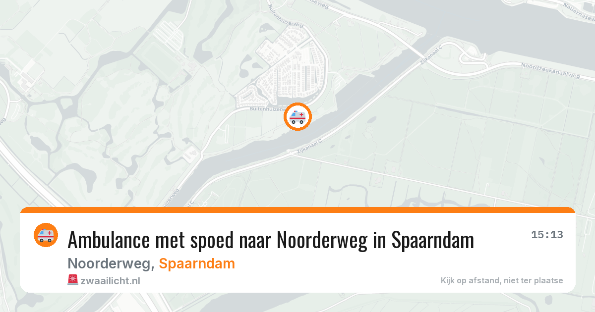Ambulance met spoed naar Noorderweg in Spaarndam — 17 apr 2026
