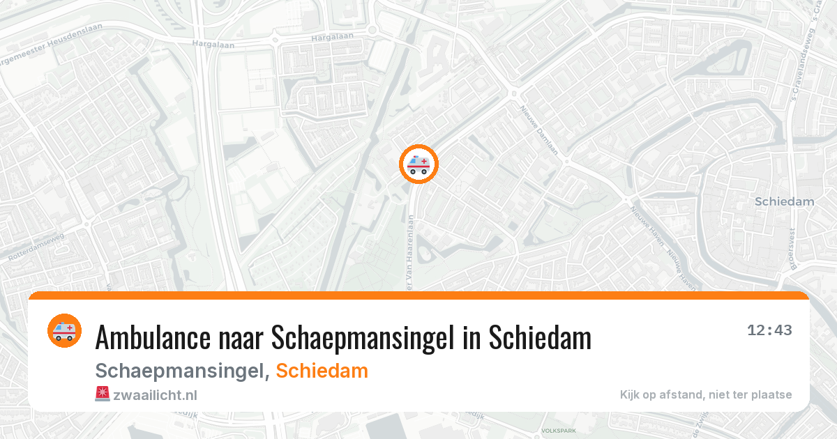 Ambulance naar Schaepmansingel in Schiedam — 19 mrt 2026