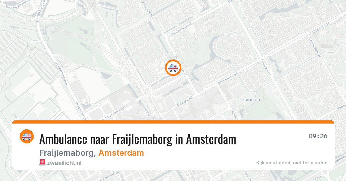 Ambulance naar Fraijlemaborg in Amsterdam — 26 mei 2026