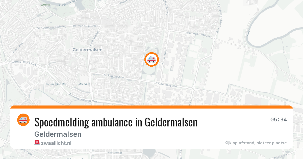 Spoedmelding ambulance in Geldermalsen — 14 aug 2026
