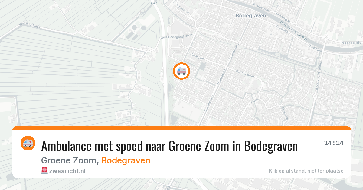 Ambulance met spoed naar Groene Zoom in Bodegraven — 9 jun 2026