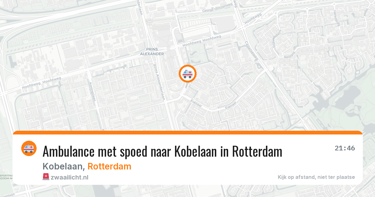 Ambulance met spoed naar Kobelaan in Rotterdam — 7 mrt 2026