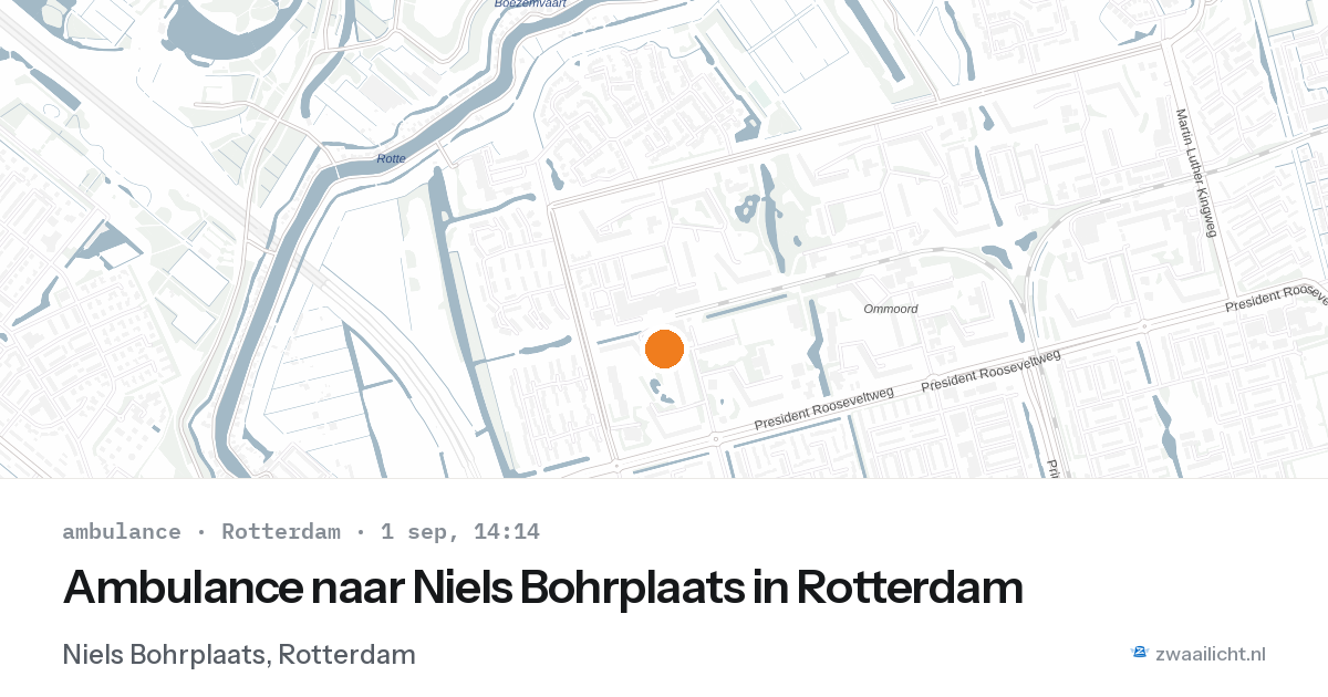 Ambulance naar Niels Bohrplaats in Rotterdam — 1 sep 2026