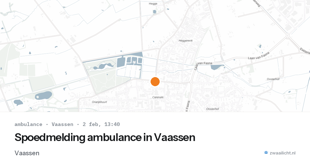 Spoedmelding ambulance in Vaassen — 2 feb 2026