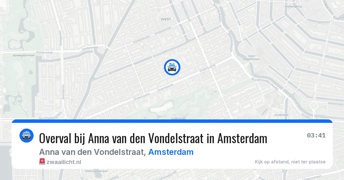 Overval bij Anna van den Vondelstraat in Amsterdam — 22 jun 2026
