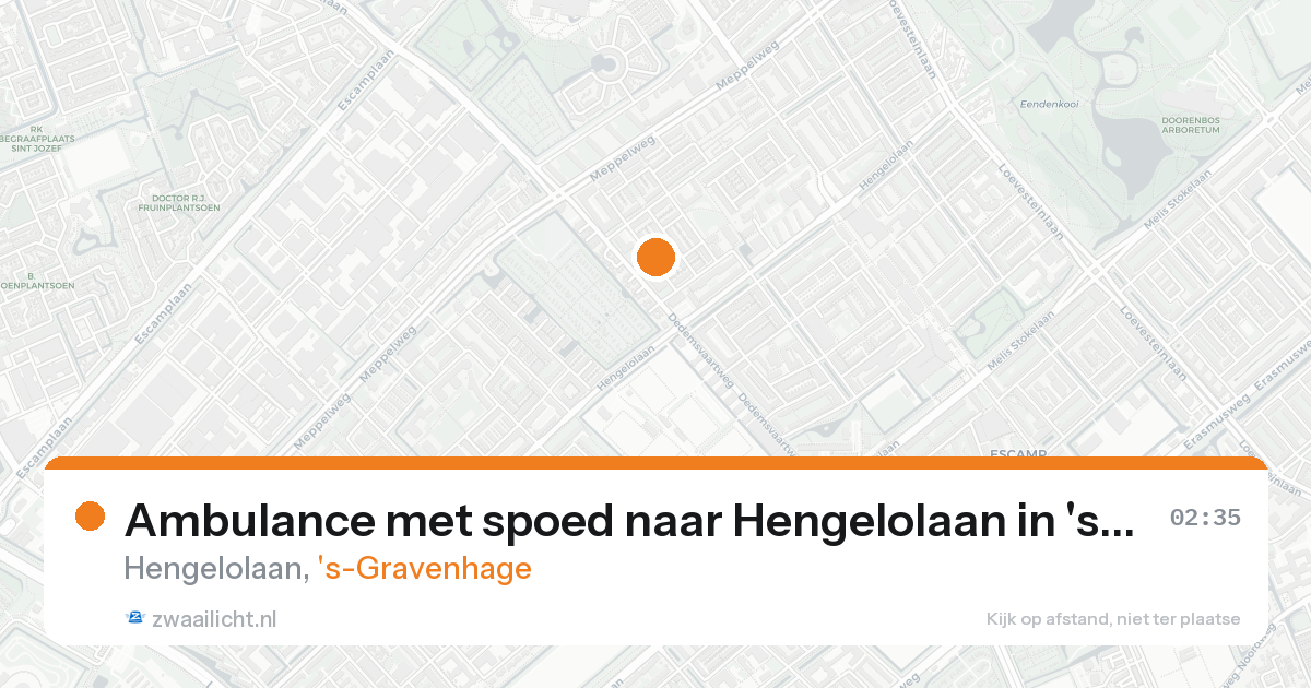 Ambulance met spoed naar Hengelolaan in 's-Gravenhage — 16 aug 2026