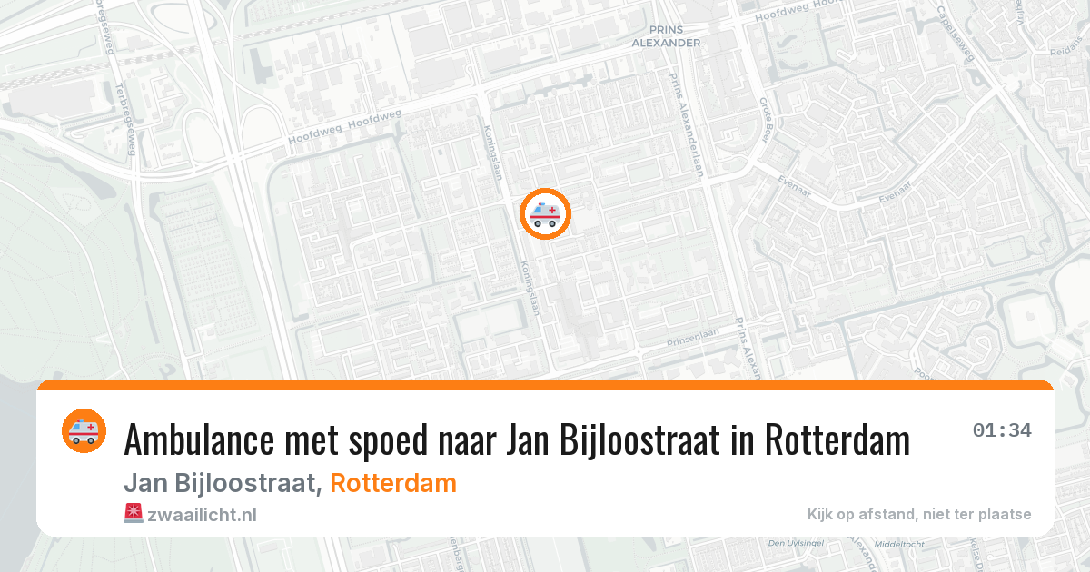 Ambulance met spoed naar Jan Bijloostraat in Rotterdam — 23 mei 2026