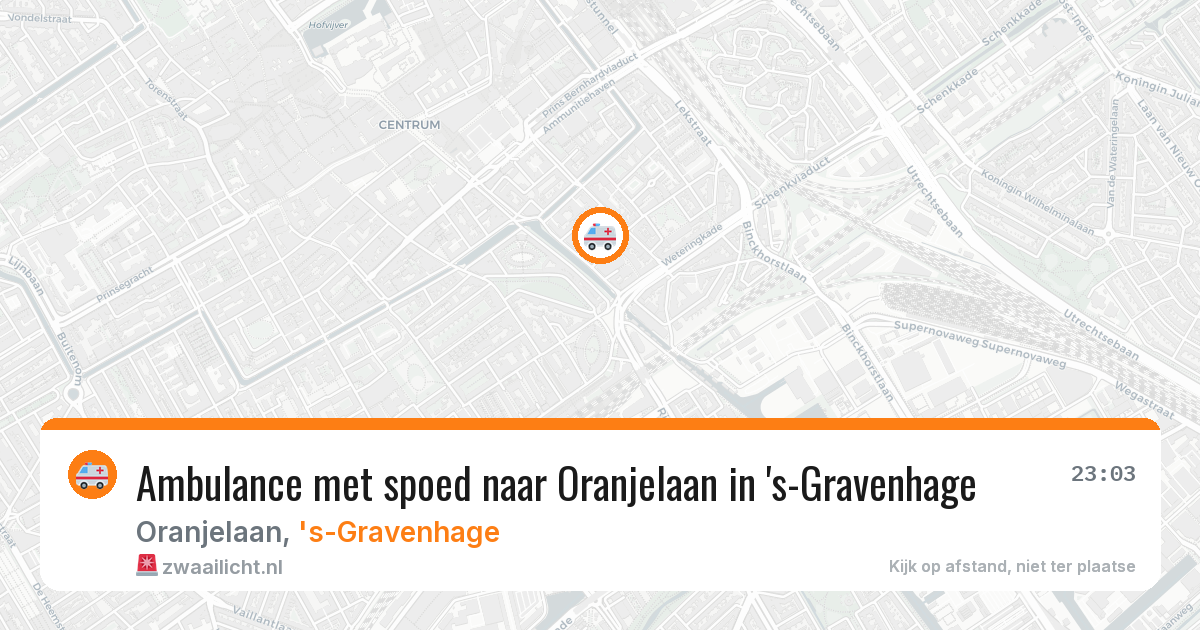 Ambulance met spoed naar Oranjelaan in 's-Gravenhage — 7 jul 2026