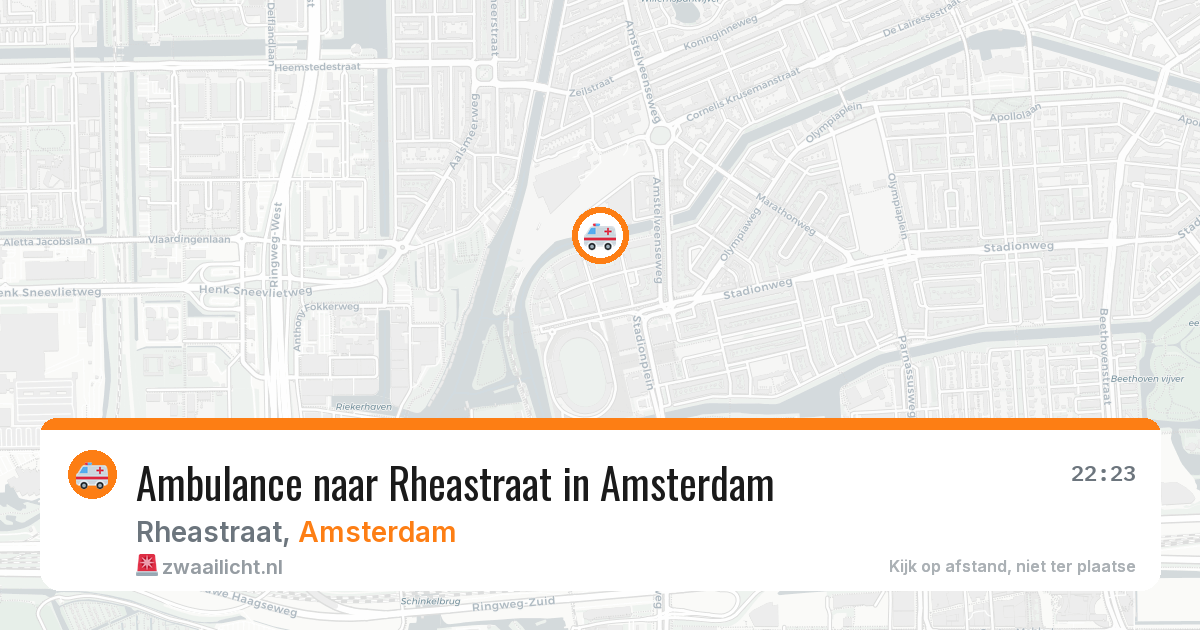 Ambulance naar Rheastraat in Amsterdam — 7 jun 2026