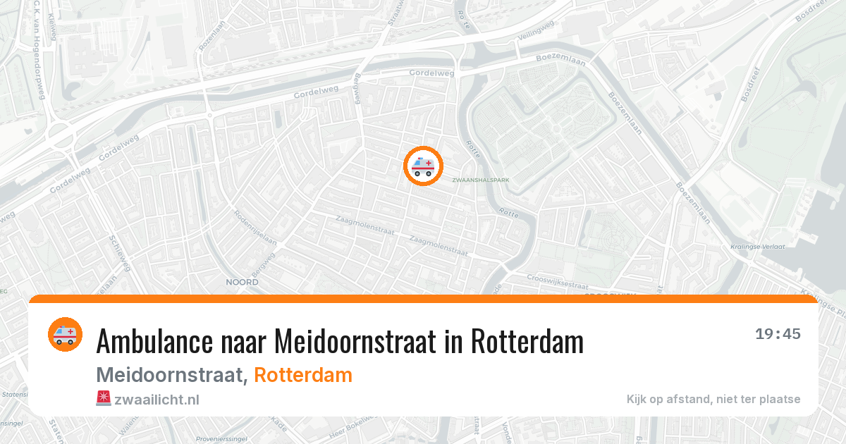 Ambulance naar Meidoornstraat in Rotterdam — 5 aug 2026