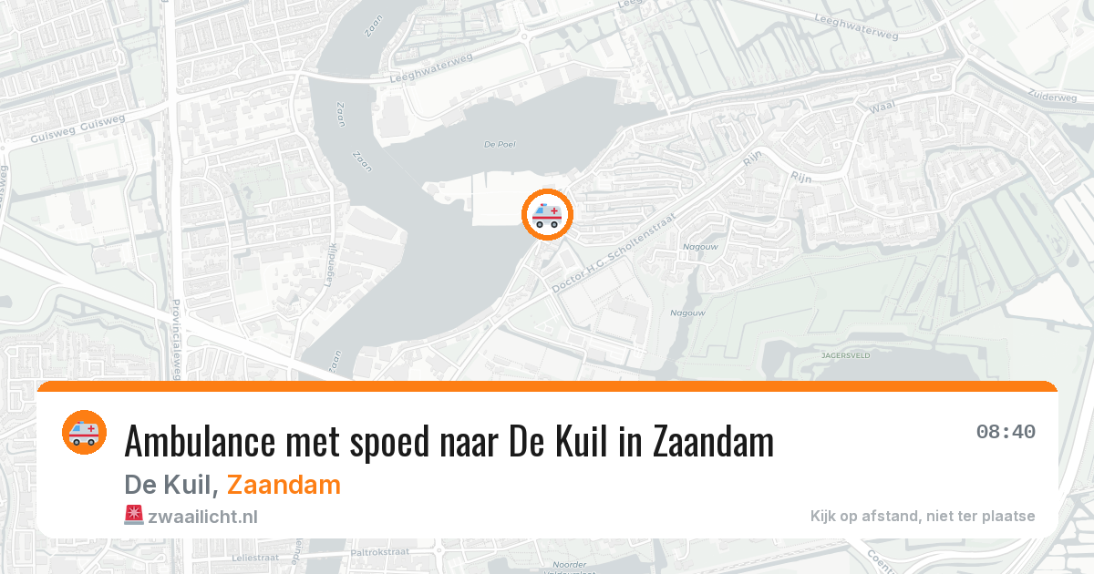 Ambulance met spoed naar De Kuil in Zaandam — 8 apr 2026