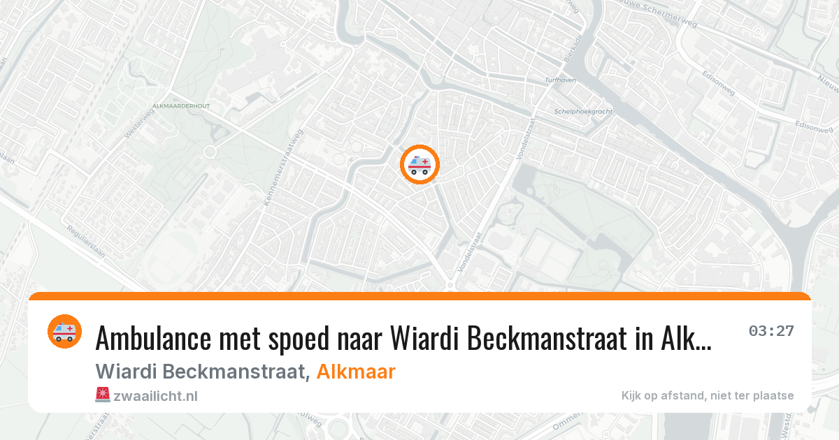 Ambulance met spoed naar Wiardi Beckmanstraat in Alkmaar — 2 mei 2026