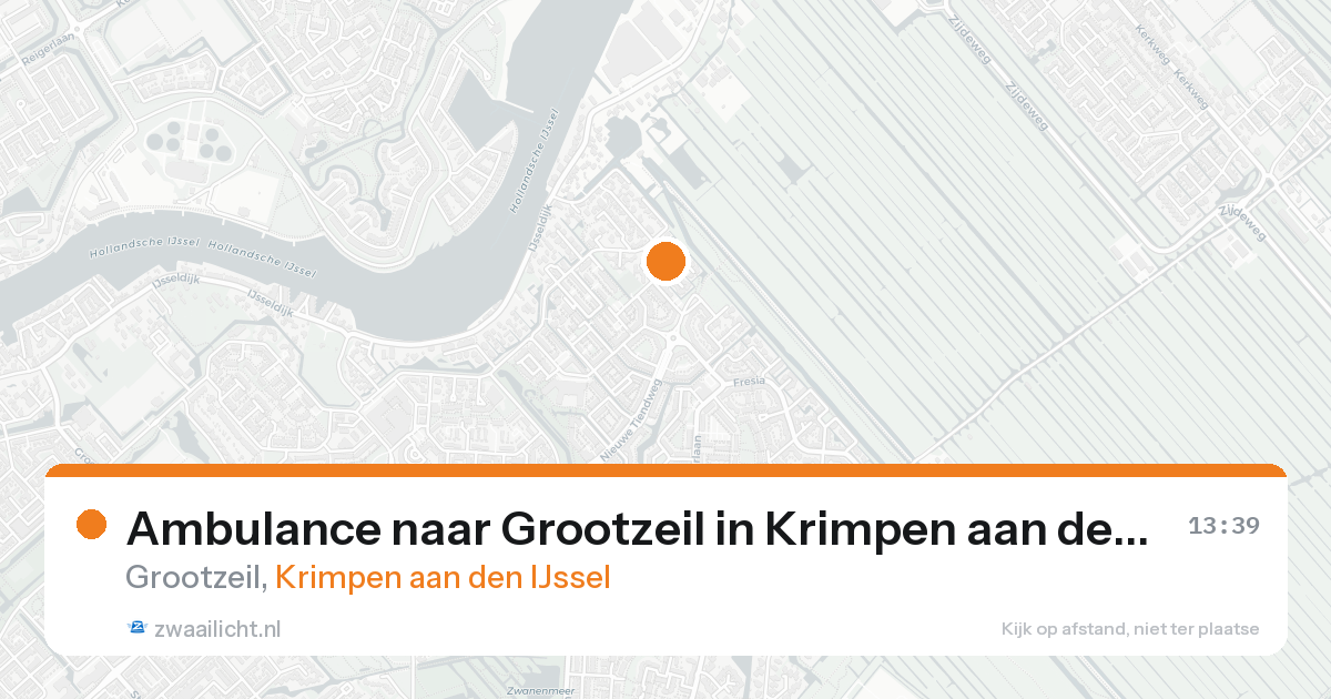 Ambulance naar Grootzeil in Krimpen aan den IJssel — 2 jun 2026