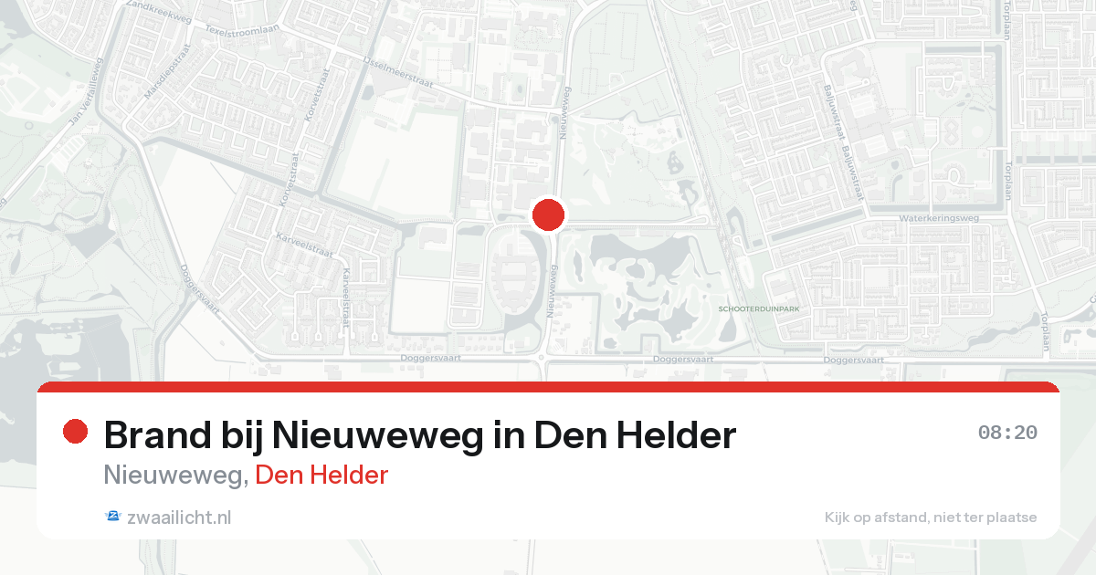 Brand bij Nieuweweg in Den Helder — 20 aug 2026