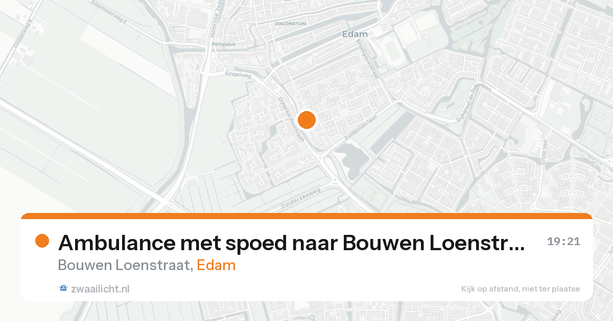 Ambulance met spoed naar Bouwen Loenstraat in Edam — 31 jan 2026