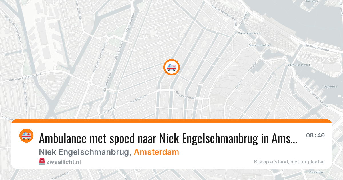 Ambulance met spoed naar Niek Engelschmanbrug in Amsterdam — 2 jun 2026
