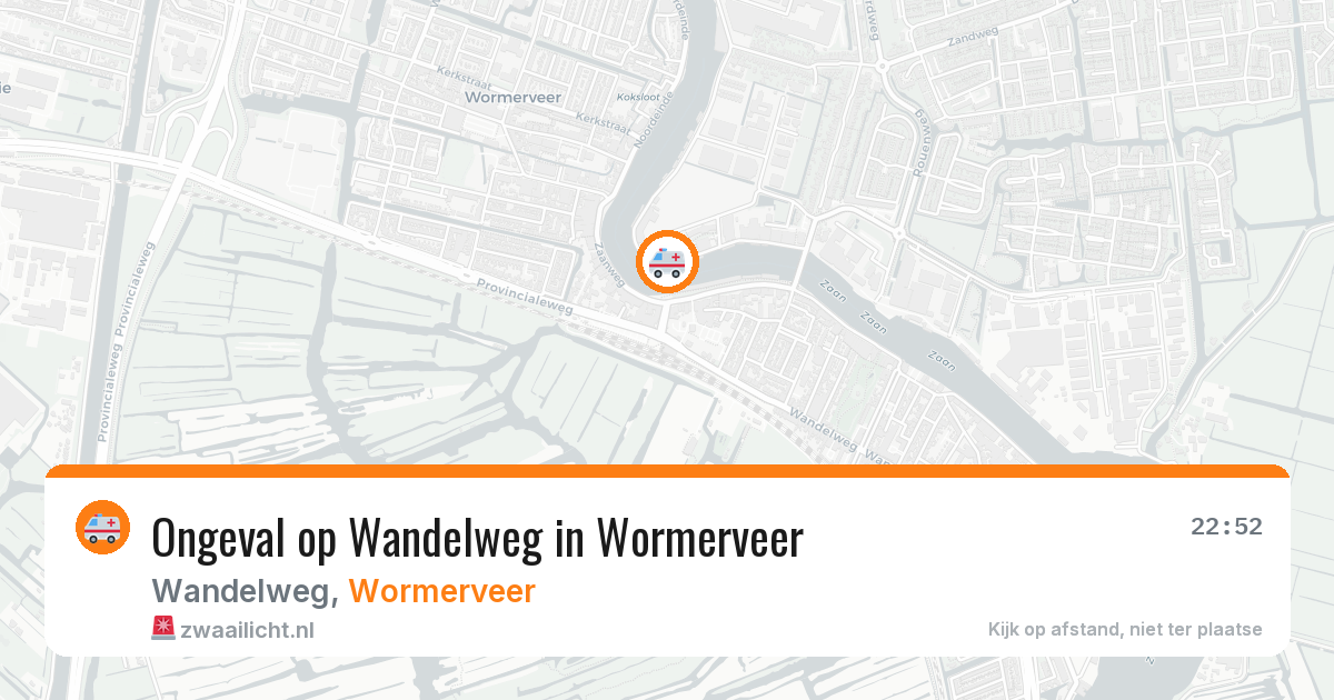 Ongeval op Wandelweg in Wormerveer — 30 jun 2026