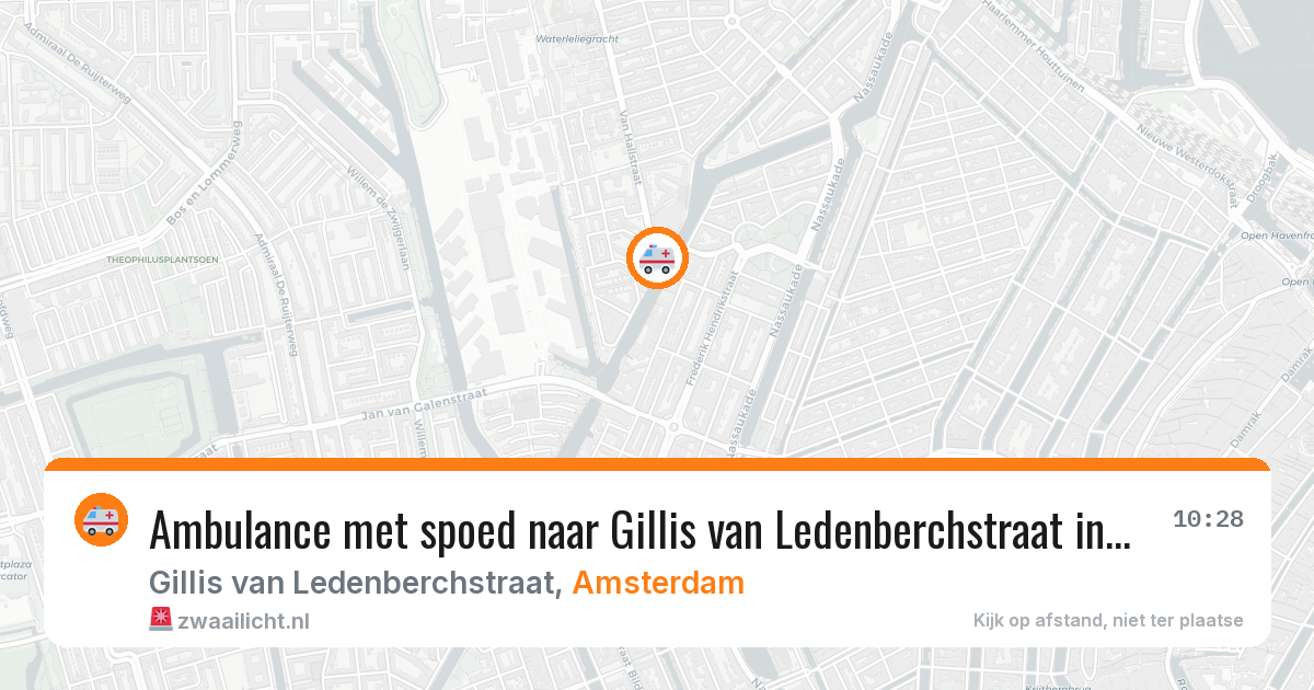 Ambulance met spoed naar Gillis van Ledenberchstraat in Amsterdam — 19 jun 2026