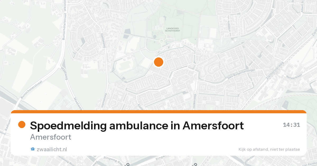 Spoedmelding ambulance in Amersfoort — 25 aug 2026