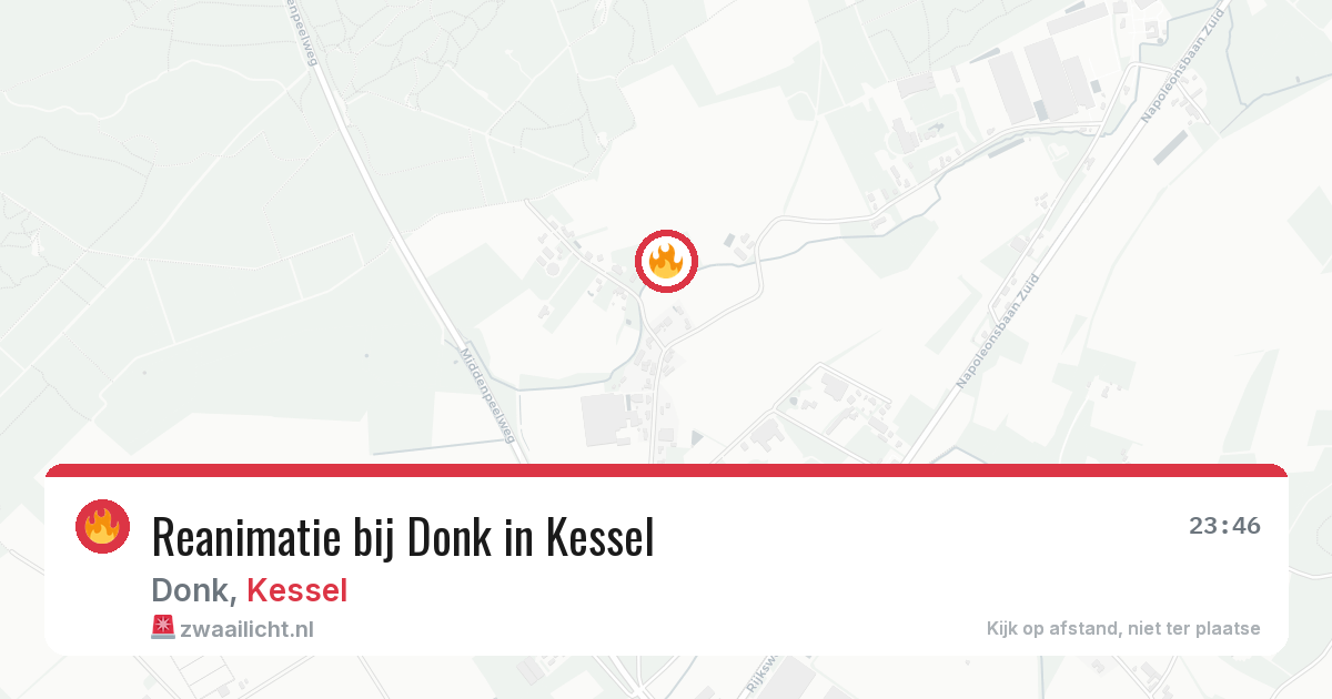 Reanimatie bij Donk in Kessel — 13 mei 2026