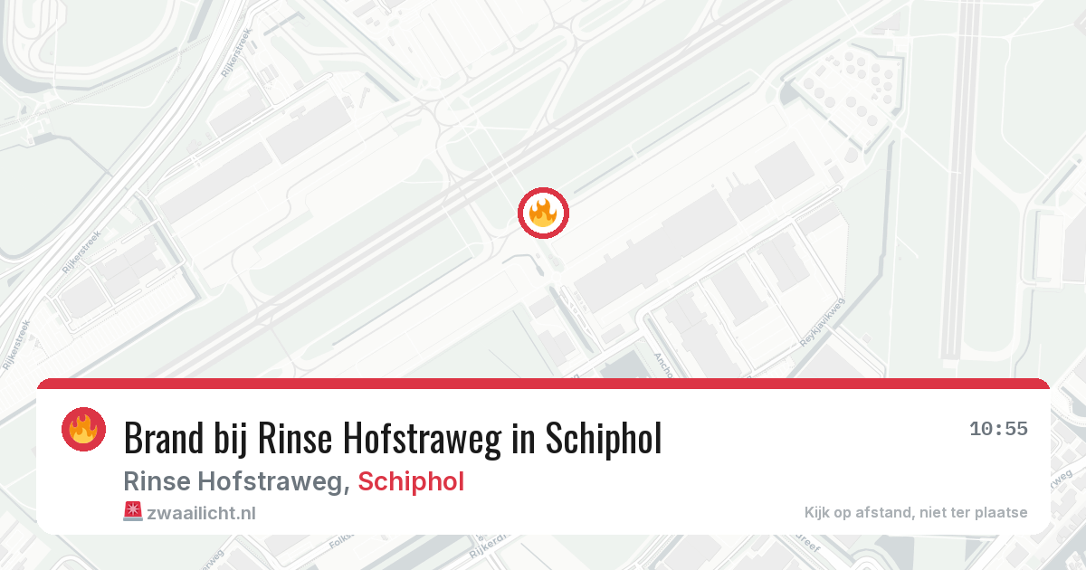 Brand bij Rinse Hofstraweg in Schiphol — 10 apr 2026