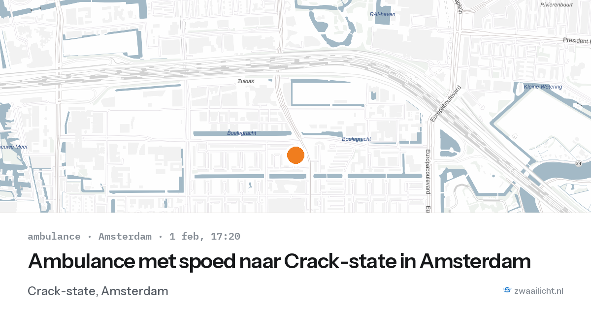 Ambulance met spoed naar Crack-state in Amsterdam — 1 feb 2026