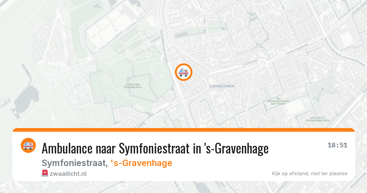 Ambulance naar Symfoniestraat in 's-Gravenhage — 4 jul 2026
