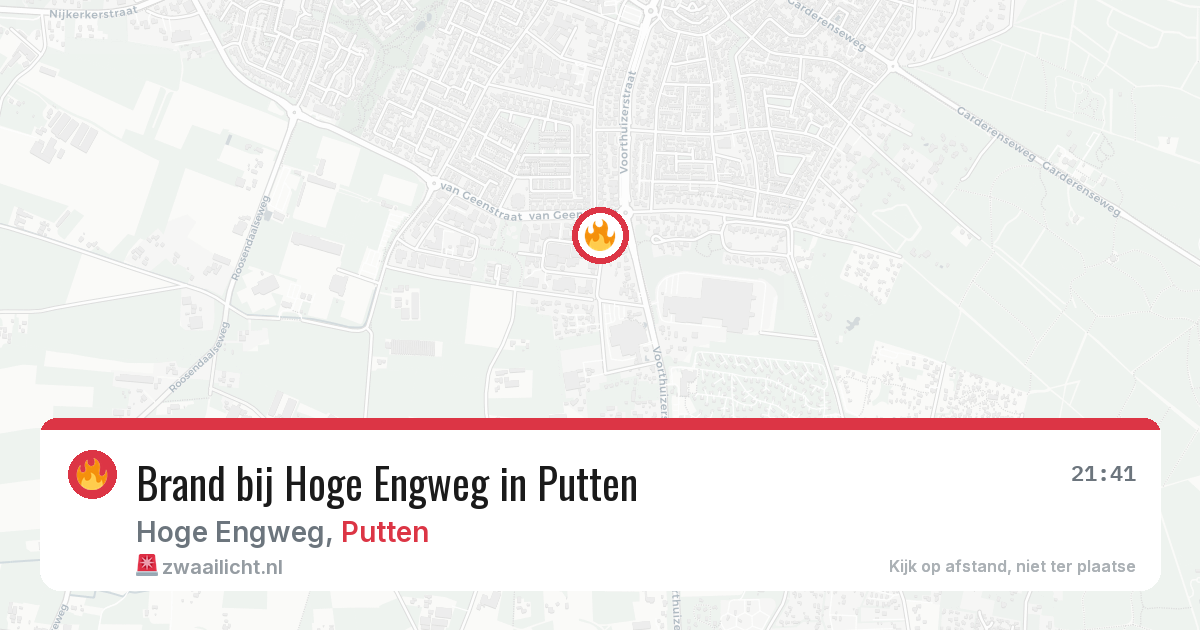 Brand bij Hoge Engweg in Putten — 6 aug 2026