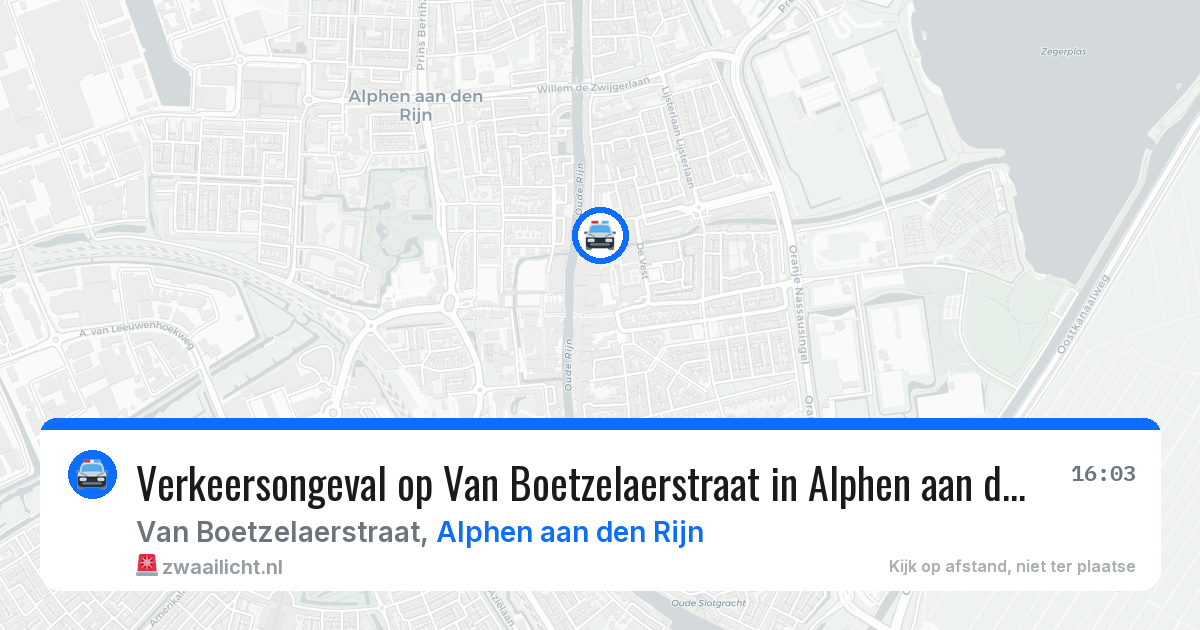 Verkeersongeval op Van Boetzelaerstraat in Alphen aan den Rijn — 23 mei 2026