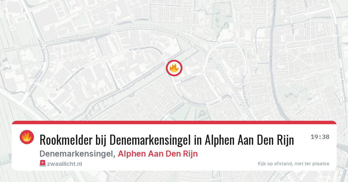 Rookmelder bij Denemarkensingel in Alphen Aan Den Rijn — 10 jul 2026