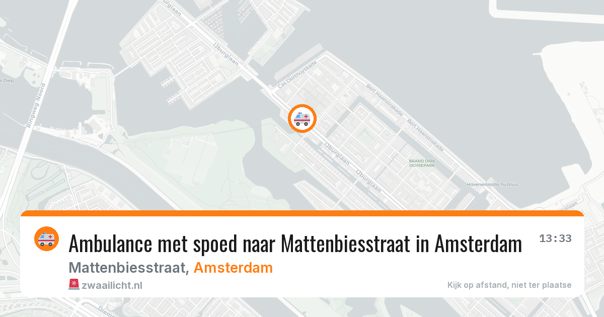 Ambulance met spoed naar Mattenbiesstraat in Amsterdam — 25 apr 2026
