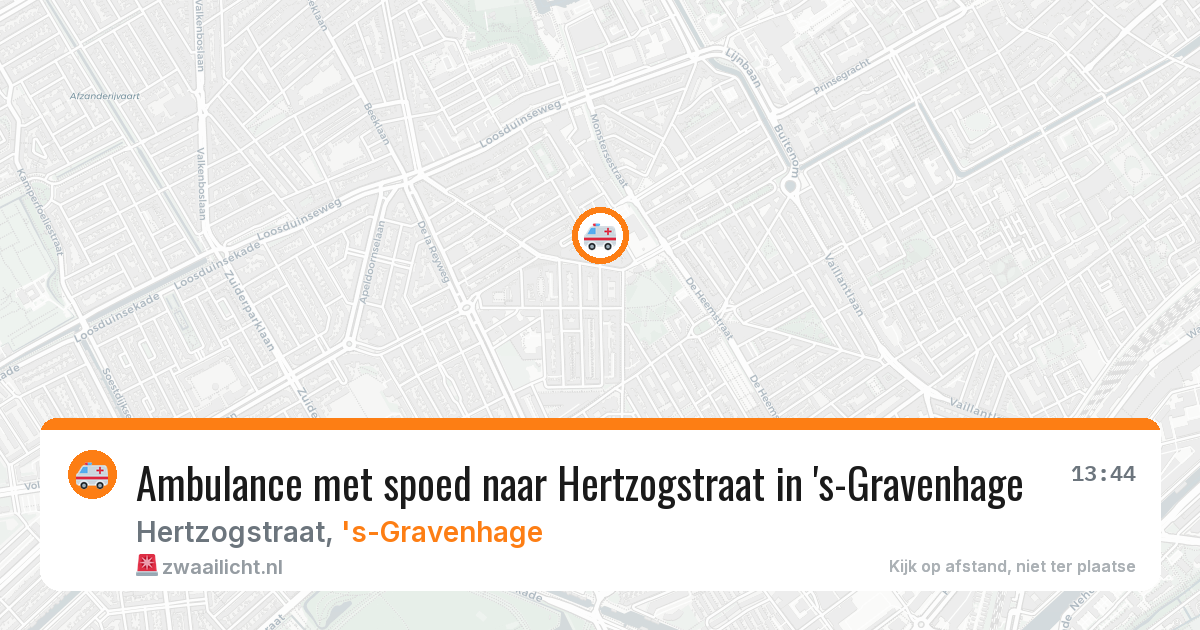 Ambulance met spoed naar Hertzogstraat in 's-Gravenhage — 5 aug 2026