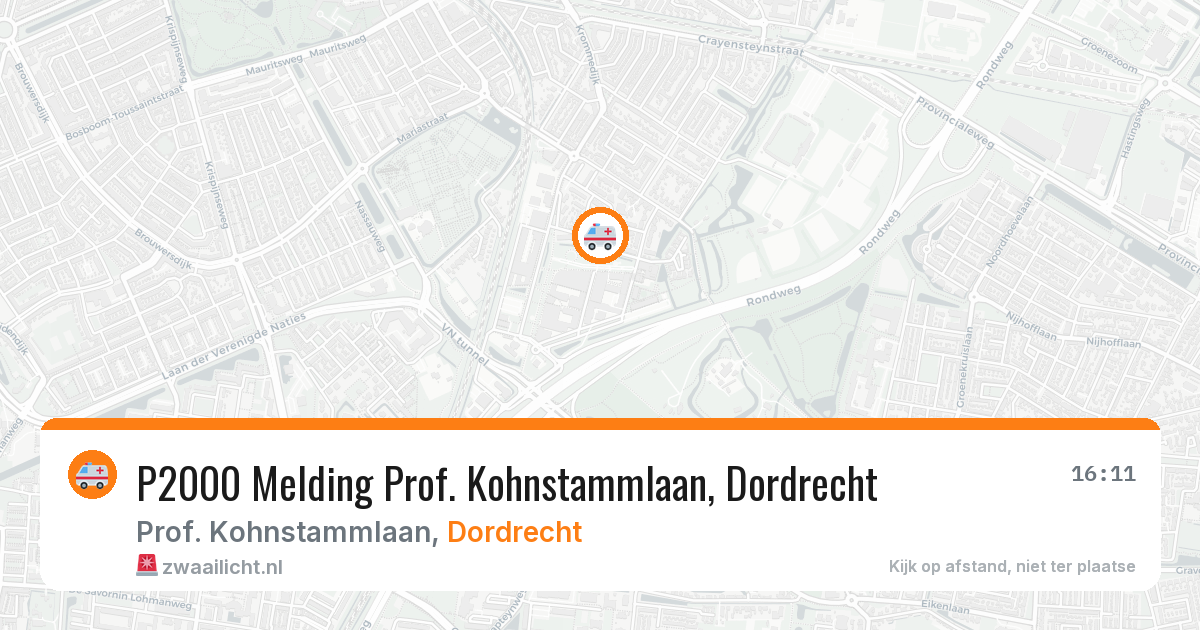 P2000 Melding Prof. Kohnstammlaan, Dordrecht — 23 jun 2026